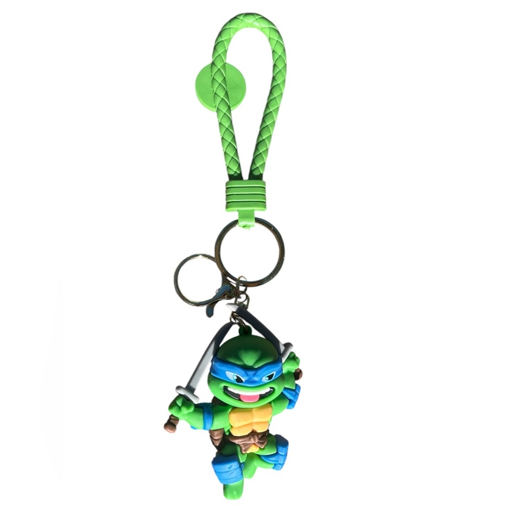 Teenage Mutant Ninja Turtles Leonardo 3D silicone keychain or Bag Charm New